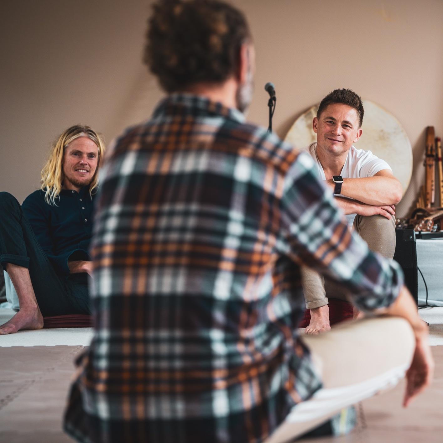 A sharing circle at Healing in Tribe