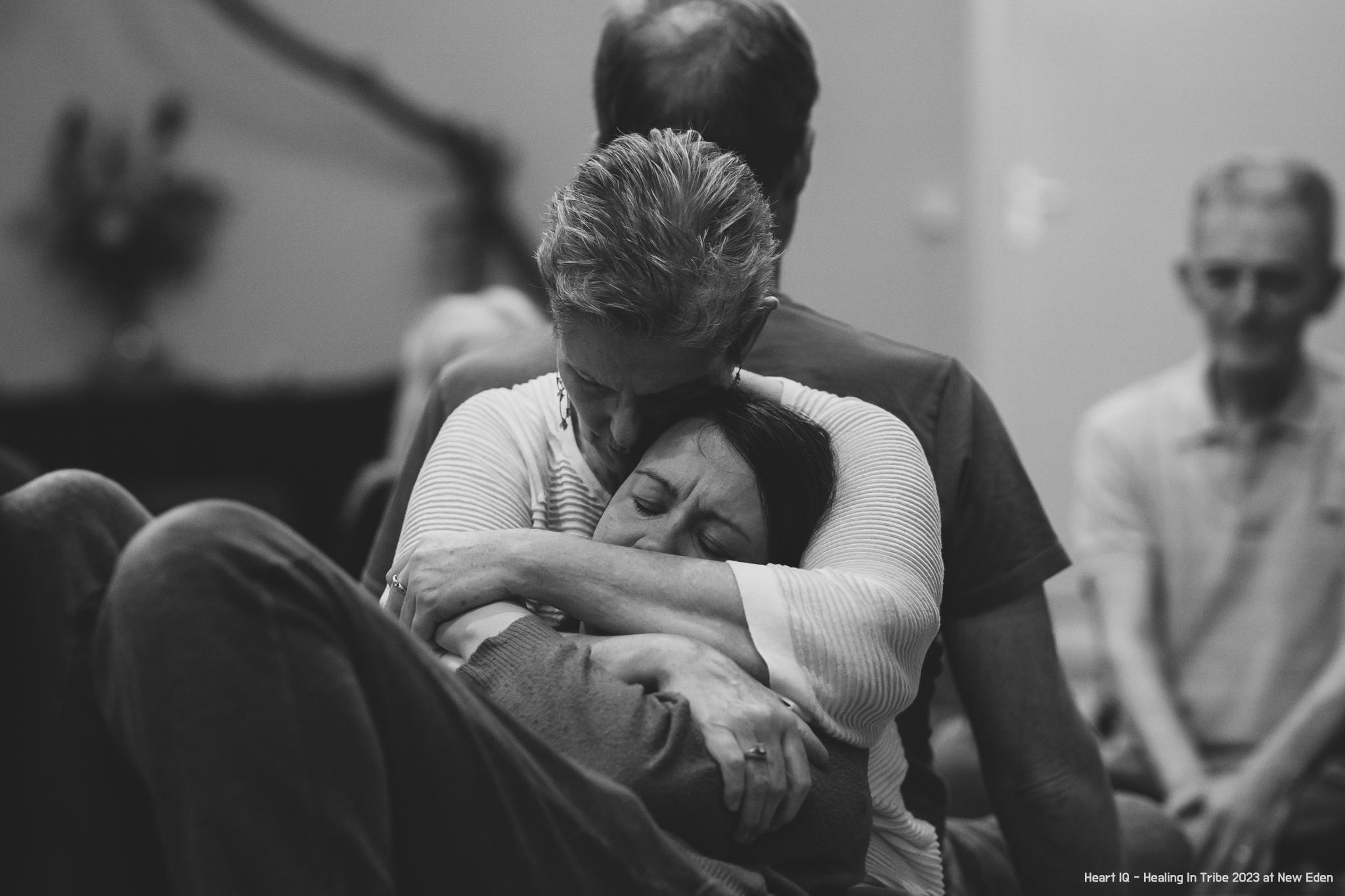 A participant held through grief at Healing in Tribe