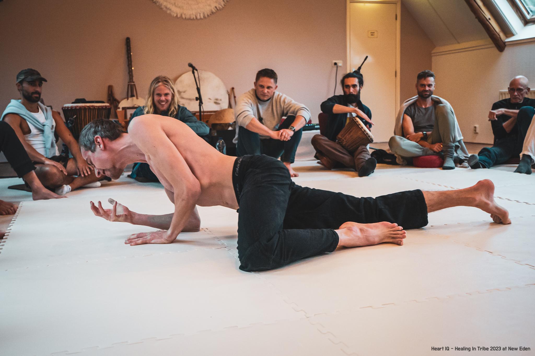 A physicalised encounter at Healing in Tribe