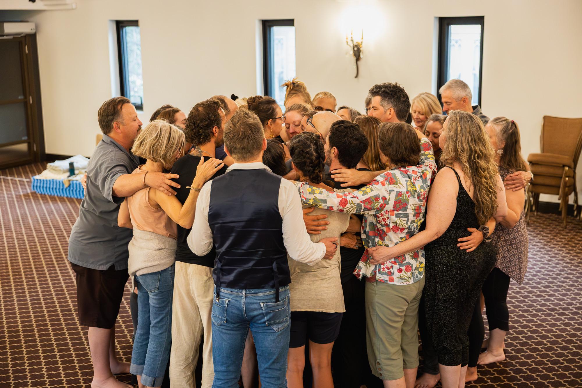 A Heart iQ group gathered closely in connection