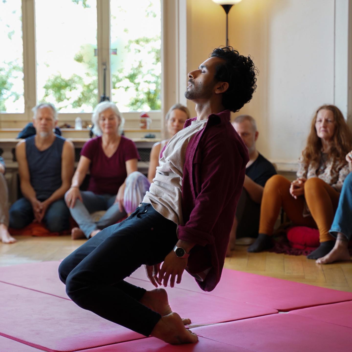 A Heart iQ circle in session at a live retreat